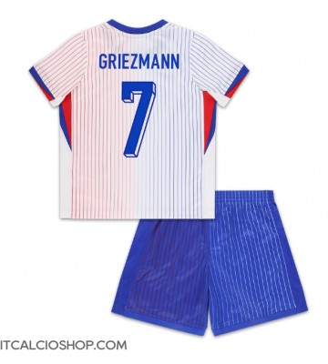 Francia Antoine Griezmann #7 Seconda Maglia Bambino Europei 2024 Manica Corta (+ Pantaloni corti)